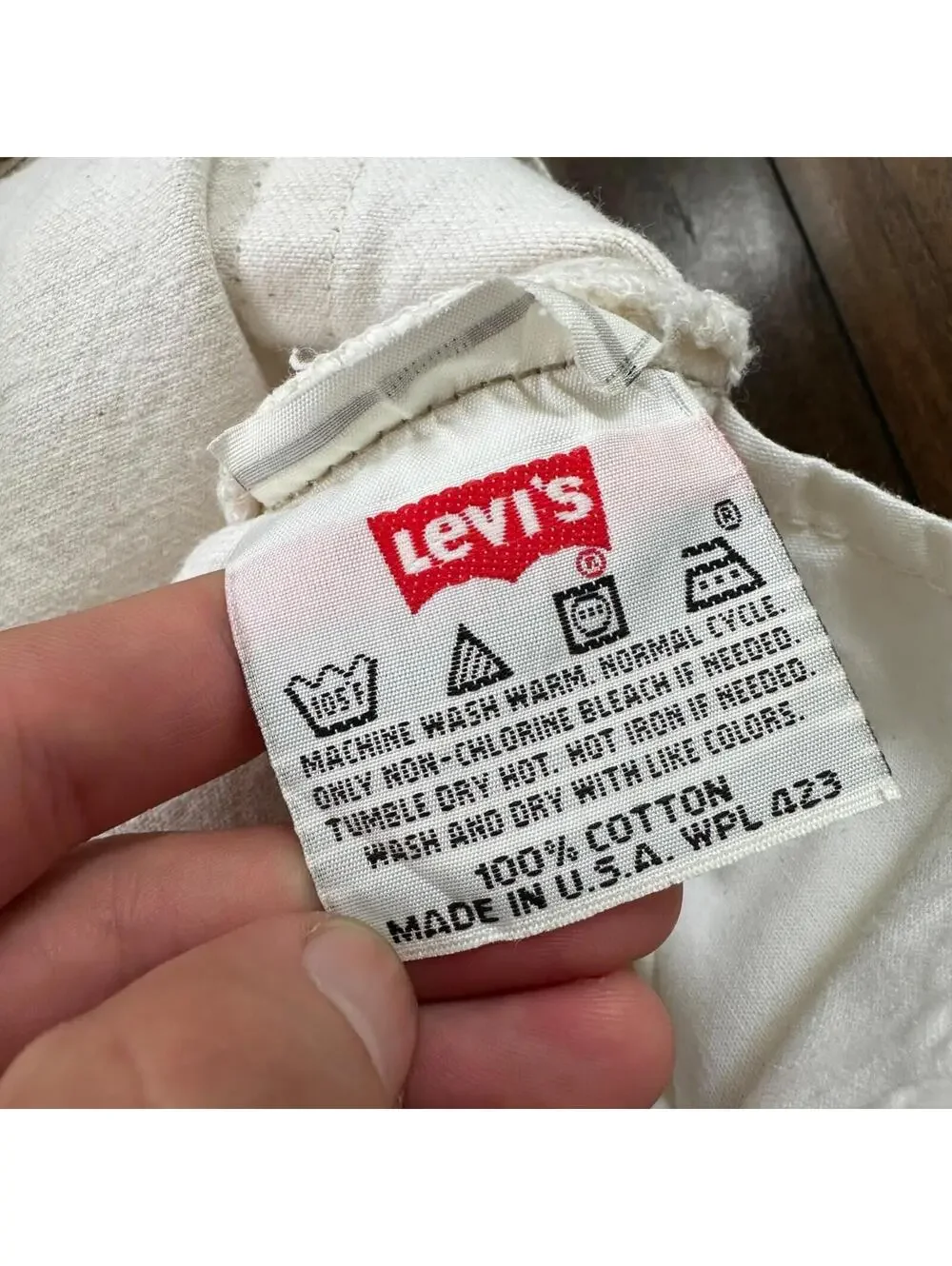 VTG 90s Levis 501 Button Fly 36x32 USA Tag Jeans Straight White XX Act 32x31